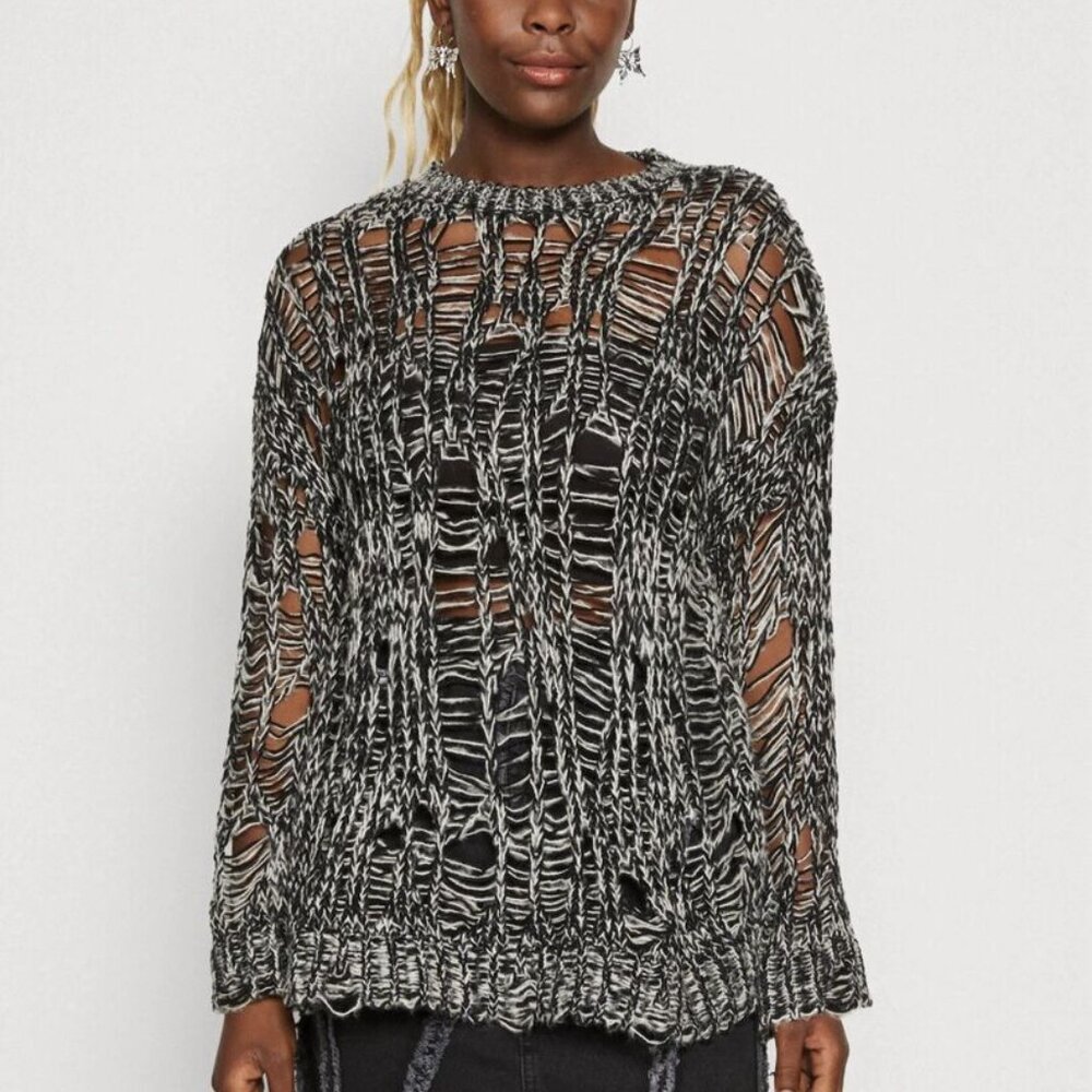 New BDG Urban Outfitters Loopy Knit Long Sleeve Twist Boyfriend Jumper P4738